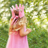 Personalized Pink Felt Crown For Baby and Toddler Girls Infant Crown Newborn Crown
