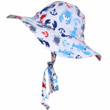 Plymouth Crab and Lobster Boys Sun Hat Nautical Boys Sun Hat Newborn Baby Sun Hat Summer Hat