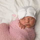 Pure White Big Bow with Gem Baby Girl Newborn Hospital Hat Newborn Hat Infant Summer Hat