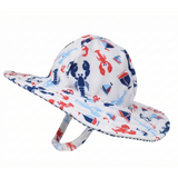 Swim Hat Lobster wide brim sun hat for boys and girls - UPF 50+