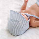 Blue & White Easter Bonnet For 0-18 Months Old Baby Boy, Monogram Optional Infant Easter Hat, Newborn Easter Hat
