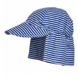 Personalized Striped White & Blue Sun & Swim Sun Hat for Baby Boys Infant Hat Newborn Summer Hat