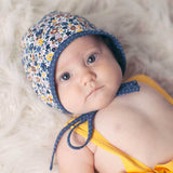 Prairie Floral Print Bonnet for Baby Girls- Baby Girl Bonnet Newborn Hat Infant Hat