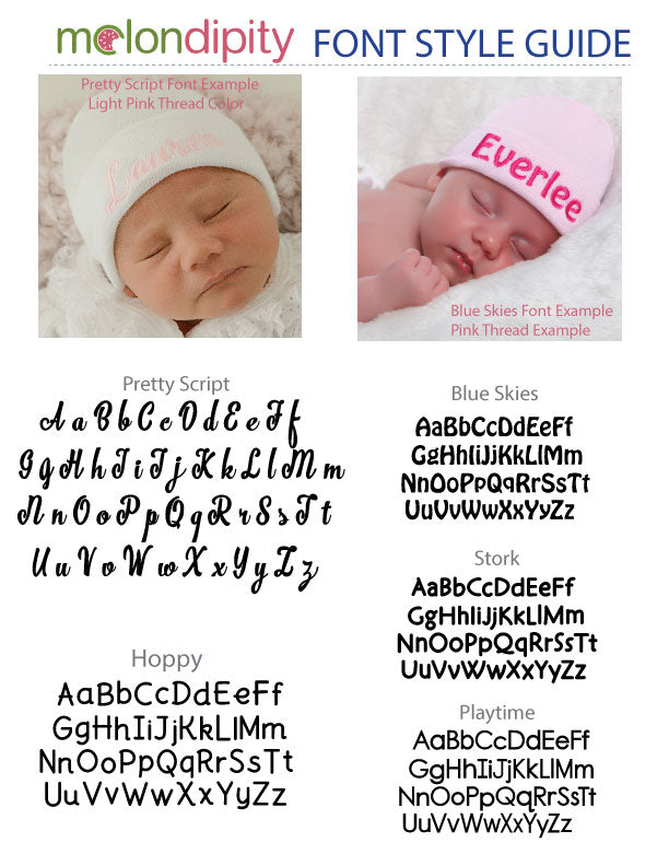 Personalized Shadow Stitch Pink Newborn Baby Girl Hospital Beanie Hat Infant Hat Newborn Hat