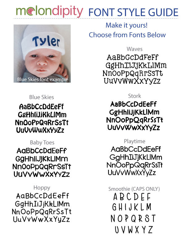 Unisex White Personalized Shadow Stitch Newborn Baby Boy or Girl Hospital Beanie Hat, Infant Hat Newborn Hat