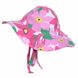 Personalized Pink and White Sun Hat For 0-4 Year Baby and Toddler Girl With 50+ UPF Rating Infant Hat Newborn Summer Hat