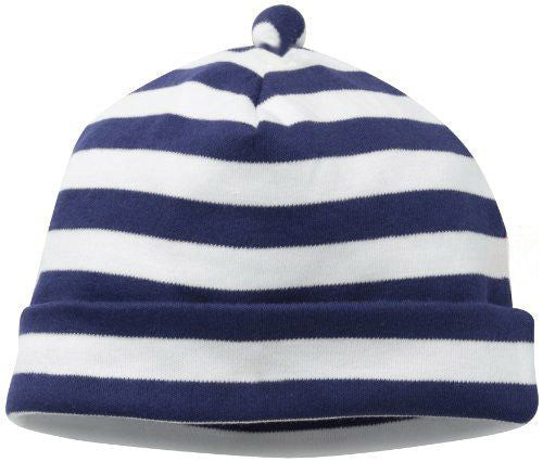 Wide Stripe Navy and White Striped Infant and Newborn Beanie Infant Hat Newborn Hat