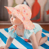 Wide Brim Sun Hat For Baby and Toddler Girl with UPF 50+ Rating Sun Protection - Machine Washable Infant Hat Newborn Baby Sun Hat