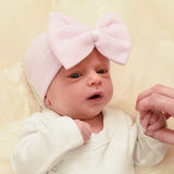 So Sweet Pink Ribbon Striped Nursery Newborn Girl Hospital Hat Newborn Hat Infant Hat