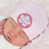 Pink & White Striped Little Sister Newborn Girl Hospital Beanie Hat Newborn Hats Infant Hats