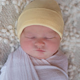 Solid Yellow Gender Neutral Newborn Hospital Beanie Hat Infant Hat Newborn Hat, 100% Authentic Hospital Hat Material